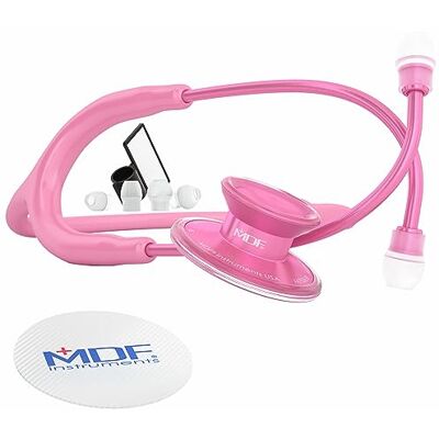 MDF Instruments MDF Acoustica, Stéthoscope à double pavillon Léger Pour médecins, infirmières, étudiants, soins à domicile Tubulure rose, Lyre-pavillon Pinkore MDF747XPPO01 MDF Instruments MDF Acoustica, Stéthoscope à double pavillon Léger Pour médecins, infirmières, étudiants, soins à domicile Tubulure rose, Lyre-pavillon Pinkore MDF747XPPO01