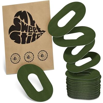MySweetStitch Dexcom G6 Ringpatch – 25x patchs anneau ovales, maintien extra fort autour du capteur, imperméable & doux pour la peau, hypoallergénique, Made in Germany, Olive MySweetStitch Dexcom G6 Ringpatch – 25x patchs anneau ovales, maintien extra fort autour du capteur, imperméable & doux pour la peau, hypoallergénique, Made in Germany, Olive