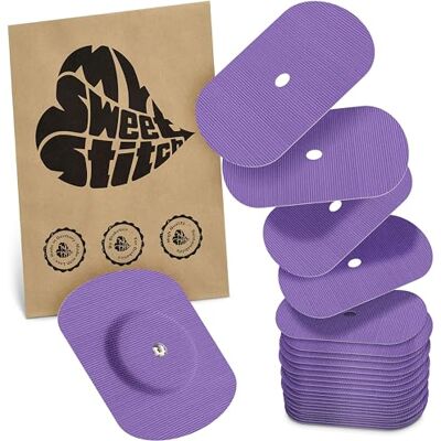 MySweetStitch FreeStyle Libre 1/2 Overpatch – 25x patchs de fixation ovales, maintien extra fort sur le capteur, imperméable & doux pour la peau, hypoallergénique, Made in Germany, Purple MySweetStitch FreeStyle Libre 1/2 Overpatch – 25x patchs de fixation ovales, maintien extra fort sur le capteur, imperméable & doux pour la peau, hypoallergénique, Made in Germany, Purple