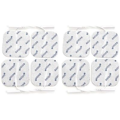 Axion Lot de 8 électrodes/pads EMS/TENS Convient pour Cefar Compex 50 x 50 mm Connecteur de 2 mm Adhésif et durable Qualité de la marque allemande Axion Lot de 8 électrodes/pads EMS/TENS Convient pour Cefar Compex 50 x 50 mm Connecteur de 2 mm Adhésif et durable Qualité de la marque allemande