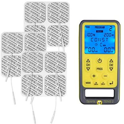 TensCare Sports. Sport TENS + Pack de 12 électrodes Sports TENS + Paquete de 12 Electrodos Jaune et Gris. TensCare Sports. Sport TENS + Pack de 12 électrodes Sports TENS + Paquete de 12 Electrodos Jaune et Gris.