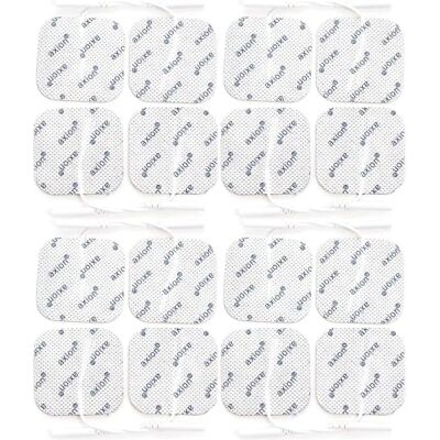 Axion ® 16 électrodes TENS EMS 5 × 5 cm I Connecteur à broche 2 mm Patches compatibles avec électrostimulateurs TENS EMS I Réutilisables et autocollantes I Accessoire pour dispositif médical Axion ® 16 électrodes TENS EMS 5 × 5 cm I Connecteur à broche 2 mm Patches compatibles avec électrostimulateurs TENS EMS I Réutilisables et autocollantes I Accessoire pour dispositif médical
