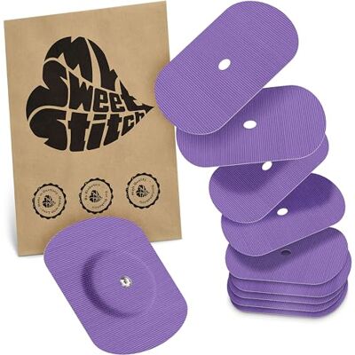 MySweetStitch FreeStyle Libre 1/2 Overpatch – 10x patchs de fixation ovales, maintien extra fort sur le capteur, imperméable & doux pour la peau, hypoallergénique, Made in Germany, Purple MySweetStitch FreeStyle Libre 1/2 Overpatch – 10x patchs de fixation ovales, maintien extra fort sur le capteur, imperméable & doux pour la peau, hypoallergénique, Made in Germany, Purple