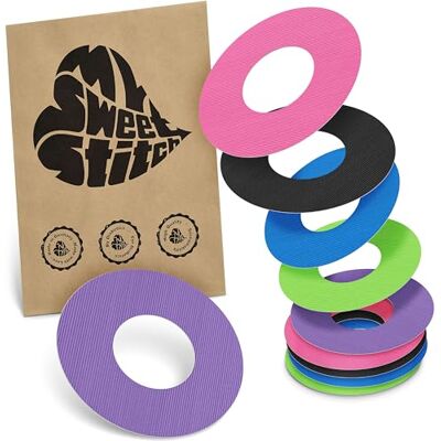 MySweetStitch FreeStyle Libre 1/2 Ringpatch – 10x patchs anneau ronds, maintien extra fort autour du capteur, imperméable & doux pour la peau, hypoallergénique, Made in Germany, Rainbow MySweetStitch FreeStyle Libre 1/2 Ringpatch – 10x patchs anneau ronds, maintien extra fort autour du capteur, imperméable & doux pour la peau, hypoallergénique, Made in Germany, Rainbow