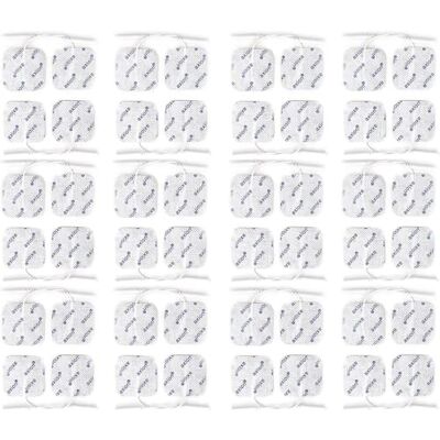 Axion 48 électrodes 5x5 cm patchs électrostimulation TENS EMS compatibilité électrostimulateur à connexion filaire de 2 mm Axion 48 électrodes 5x5 cm patchs électrostimulation TENS EMS compatibilité électrostimulateur à connexion filaire de 2 mm