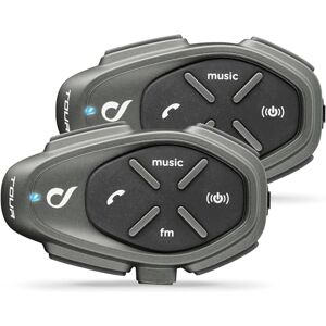 Système d'interphone Bluetooth Interphone Tour 2 - 4 motards, portée 1,5 km - 25h d'appel - radio FM - GPS - MP3 Système d'interphone Bluetooth Interphone Tour 2 - 4 motards, portée 1,5 km - 25h d'appel - radio FM - GPS - MP3