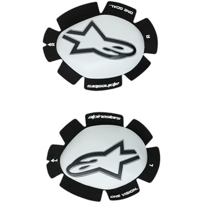 Alpinestars GP Plus Curseurs de genou, weiß/schwarz Alpinestars GP Plus Curseurs de genou, weiß/schwarz