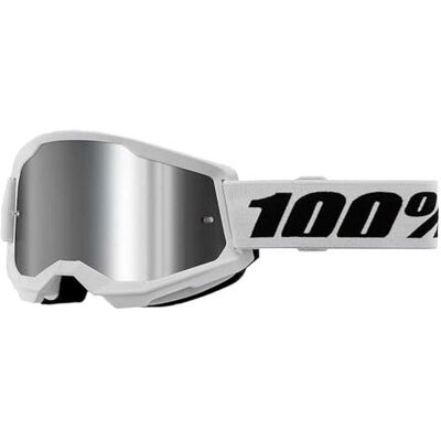 100% Strata 2 Essential Chrome Lunettes de motocross (White/Black) 100% Strata 2 Essential Chrome Lunettes de motocross (White/Black)