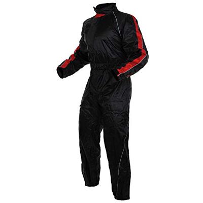 A-pro -pro Combinaison Antipluie Nylon Etanche Motard Moto Doublure Reflechissant Rouge M A-pro -pro Combinaison Antipluie Nylon Etanche Motard Moto Doublure Reflechissant Rouge M