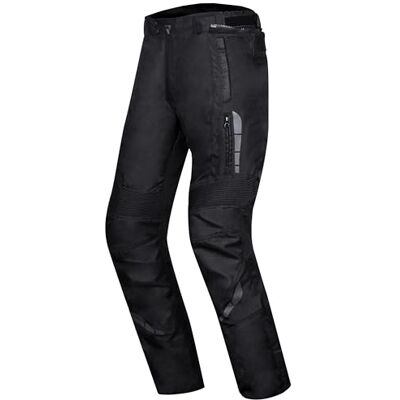 REBELHORN Thar II Pantalon de moto pour homme, noir, doublure isolante 3 couches, membrane imperméable, niveau 1, protections Clima, panneaux antidérapants, éléments réfléchissants REBELHORN Thar II Pantalon de moto pour homme, noir, doublure isolante 3 couches, membrane imperméable, niveau 1, protections Clima, panneaux antidérapants, éléments réfléchissants