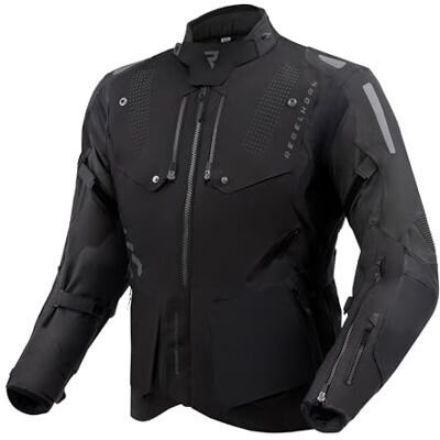 REBELHORN Hiker IV Veste de moto pour homme en textile, protections des coudes et des épaules niveau 2, membrane In & Out amovible, 2 panneaux de ventilation, 4 canaux de ventilation REBELHORN Hiker IV Veste de moto pour homme en textile, protections des coudes et des épaules niveau 2, membrane In & Out amovible, 2 panneaux de ventilation, 4 canaux de ventilation