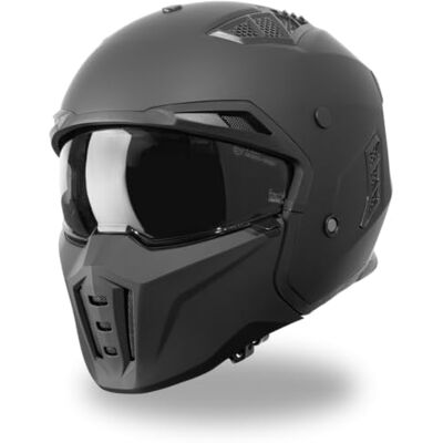 Vinz Kioto Casque Jet / Casque Streetfighter Homologué ECE 22.06 Casque de scooter avec visière solaire / pare-soleil Casque Jet avec mentonnière amovible Vinz Kioto Casque Jet / Casque Streetfighter Homologué ECE 22.06 Casque de scooter avec visière solaire / pare-soleil Casque Jet avec mentonnière amovible