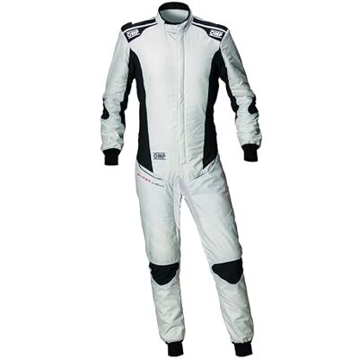 OMP racing force spa Combinaison de course technique super Light, ignifuge haute performance, confort ergonomique, homologation FIA, vert/jaune fluo, couleur blanc/anthracite, taille 60 OMP racing force spa Combinaison de course technique super Light, ignifuge haute performance, confort ergonomique, homologation FIA, vert/jaune fluo, couleur blanc/anthracite, taille 60