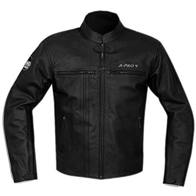 A-pro A de Pro pour Homme Leather Mens Biker moto CE Protectors Armored Noir XL A-pro A de Pro pour Homme Leather Mens Biker moto CE Protectors Armored Noir XL