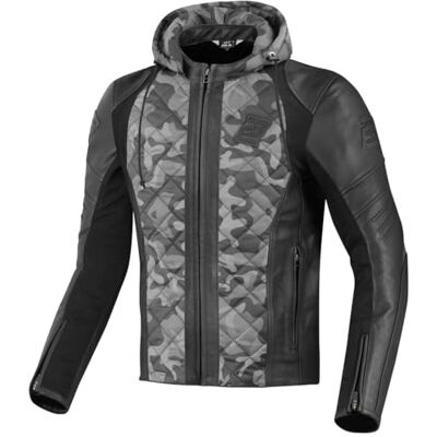 Bogotto Radic Blouson de moto en cuir/textile, gris/camouflage, M Bogotto Radic Blouson de moto en cuir/textile, gris/camouflage, M