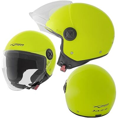 A-pro BACKLINE Casque jet visière anti-rayures jaune fluo ECE 22-06 Taille L A-pro BACKLINE Casque jet visière anti-rayures jaune fluo ECE 22-06 Taille L