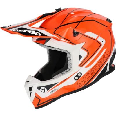 Acerbis Linear 2026 Casque de motocross, orange/blanc, L (59/60) Acerbis Linear 2026 Casque de motocross, orange/blanc, L (59/60)
