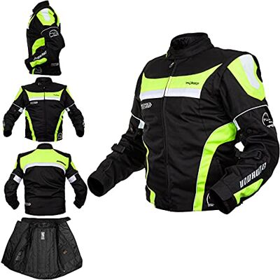 A-pro Blouson Oxford Nylon Homme Textile CE Protections Thermique Moto Fluo S A-pro Blouson Oxford Nylon Homme Textile CE Protections Thermique Moto Fluo S