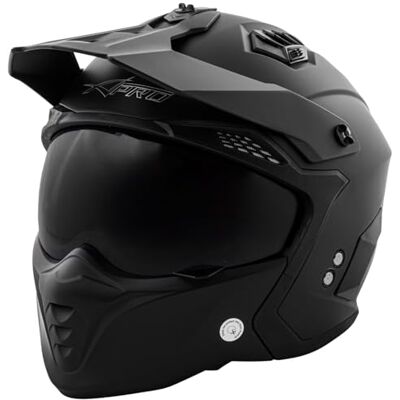 A-pro Casque moto Jet Cafe Racer homologué ECE 22-06 Pare-soleil scooter Noir mat XL A-pro Casque moto Jet Cafe Racer homologué ECE 22-06 Pare-soleil scooter Noir mat XL