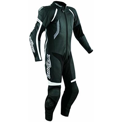 A-pro Combinaison Cuir 1 Pc. Moto Motard Piste Racing Route Protections Noir 58 A-pro Combinaison Cuir 1 Pc. Moto Motard Piste Racing Route Protections Noir 58