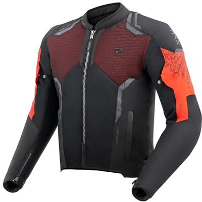 REBELHORN Jax Veste de moto pour homme Textile Coudes, épaules et dos Protection niveau 2 Membrane Humax amovible Grands panneaux d'aération en maille Tailles jusqu'à 10XL REBELHORN Jax Veste de moto pour homme Textile Coudes, épaules et dos Protection niveau 2 Membrane Humax amovible Grands panneaux d'aération en maille Tailles jusqu'à 10XL