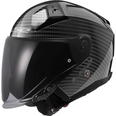 LS2 , Casque de moto Jet Infinity II Carbon Gloss Carbon LS2 , Casque de moto Jet Infinity II Carbon Gloss Carbon