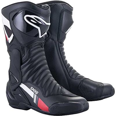 Alpinestars SMX 6 V2 Bottes de moto sportives, Black White Gray, 41 EU Alpinestars SMX 6 V2 Bottes de moto sportives, Black White Gray, 41 EU