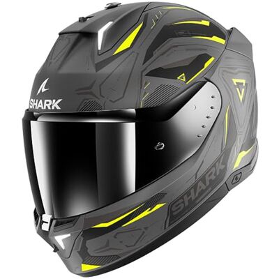 Shark , SKWAL i3 LINIK Casque moto intégral Gris/jaune AYK Shark , SKWAL i3 LINIK Casque moto intégral Gris/jaune AYK