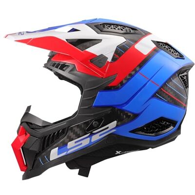 LS2 , MX703 X-FORCE GALUO Casque de moto cross blanc rouge bleu XL LS2 , MX703 X-FORCE GALUO Casque de moto cross blanc rouge bleu XL