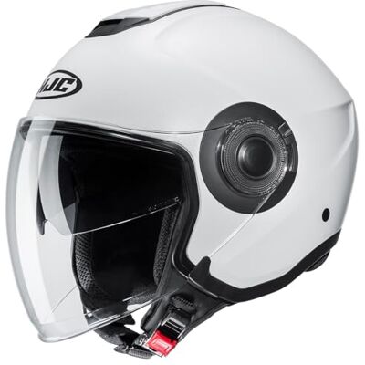HJC Casque moto Jet i40N SOLID Pearl White, M HJC Casque moto Jet i40N SOLID Pearl White, M