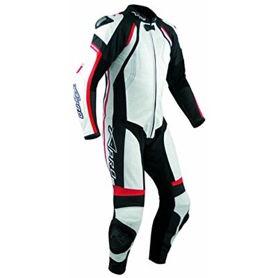 A-pro Combinaison Cuir 1 Pc. Moto Motard Piste Racing Route Protections Rouge 50 A-pro Combinaison Cuir 1 Pc. Moto Motard Piste Racing Route Protections Rouge 50
