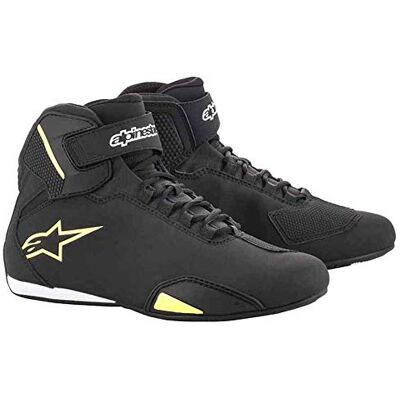 Alpinestars Bottes moto Sektor Shoe Black Yellow Fluo, Noir/Jaune, 41 Alpinestars Bottes moto Sektor Shoe Black Yellow Fluo, Noir/Jaune, 41
