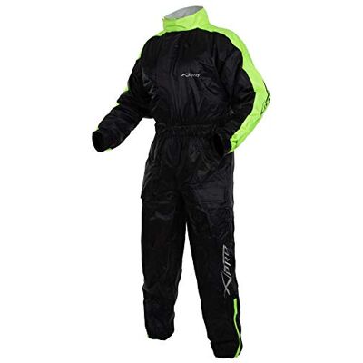 A-pro SRL Combinaison Antipluie Motard Doublure Nylon Etanche Moto Reflechissant Fluo M A-pro SRL Combinaison Antipluie Motard Doublure Nylon Etanche Moto Reflechissant Fluo M