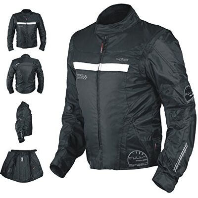 A-pro Moto CE Protections Textile Blouson Manchon Démontable Gilet Termique Noir 4XL A-pro Moto CE Protections Textile Blouson Manchon Démontable Gilet Termique Noir 4XL