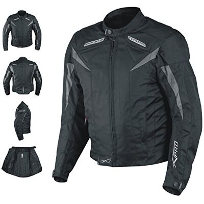 A-pro Moto CE Protections Textile Blouson Manchon Démontable Gilet Termique Noir M A-pro Moto CE Protections Textile Blouson Manchon Démontable Gilet Termique Noir M
