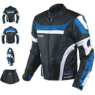 A-pro Veste de moto avec protections homologuées CE et doublure thermique bleu L A-pro Veste de moto avec protections homologuées CE et doublure thermique bleu L