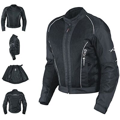 A-pro Veste d’été sport de moto professionnelle en mailles, pour course ou tournée en motocyclette, protection, taille L, noire A-pro Veste d’été sport de moto professionnelle en mailles, pour course ou tournée en motocyclette, protection, taille L, noire