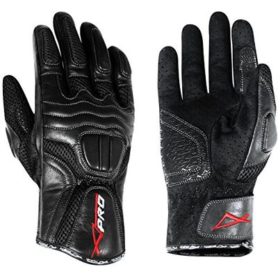 A-pro Custom Moto Scooter Gants d'été en cuir perforé Tissu Noir M A-pro Custom Moto Scooter Gants d'été en cuir perforé Tissu Noir M