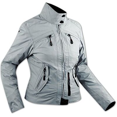 A-pro Veste femme moto scooter protections CE amovible imperméable ville, gris, XL A-pro Veste femme moto scooter protections CE amovible imperméable ville, gris, XL