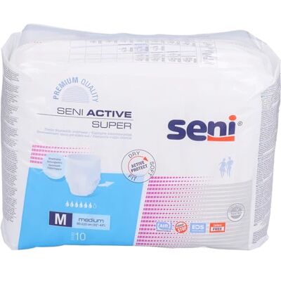 Seni Active Super Taille M Slips absorbants incontinence Unisexe Protection fuites urinaires Système Extra Dry, Anti-Fuites & Contrôle des odeurs Tour de taille 80-110 cm 10 Pants Seni Active Super Taille M Slips absorbants incontinence Unisexe Protection fuites urinaires Système Extra Dry, Anti-Fuites & Contrôle des odeurs Tour de taille 80-110 cm 10 Pants