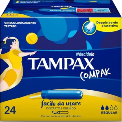 Tampax Compak Régulier Tampons avec applicateur x 24 cm - Tampax Compak Régulier Tampons avec applicateur x 24 cm -