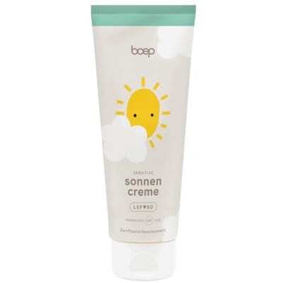 boep Crème solaire Sensitiv LSF50 Pour le visage et le corps Protection solaire minérale pour bébés, enfants et adultes Crème solaire minérale Pour la plage Cosmétique naturel végétalien boep Crème solaire Sensitiv LSF50 Pour le visage et le corps Protection solaire minérale pour bébés, enfants et adultes Crème solaire minérale Pour la plage Cosmétique naturel végétalien