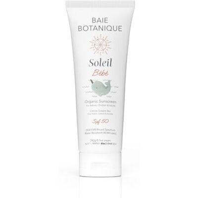 Baie Botanique Tube de soleil Protection solaire minérale biologique non toxique pour bébé et enfant SPF 50 Tournesol et jojoba Non parfumé Naturel Végétalien Sans empreinte blanche Baie Botanique Tube de soleil Protection solaire minérale biologique non toxique pour bébé et enfant SPF 50 Tournesol et jojoba Non parfumé Naturel Végétalien Sans empreinte blanche