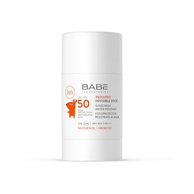 LABORATORIOS BABE Laboratorios Babé Stick Pediatric SPF 50 Protection solaire pour enfants Haute protection SPF 50 Finition invisible Résistant à l'eau Application facile LABORATORIOS BABE Laboratorios Babé Stick Pediatric SPF 50 Protection solaire pour enfants Haute protection SPF 50 Finition invisible Résistant à l'eau Application facile