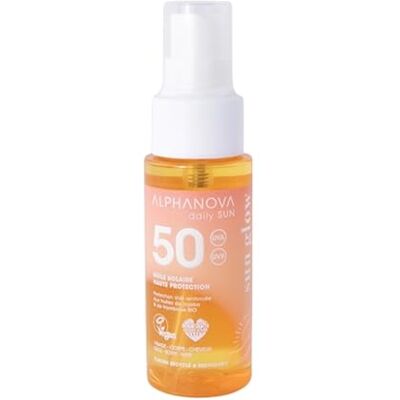 Alphanova DAILY SUN Huile Solaire SPF50 SUN GLOW Pocket week end Naturel écoresponsable 50ml Alphanova DAILY SUN Huile Solaire SPF50 SUN GLOW Pocket week end Naturel écoresponsable 50ml