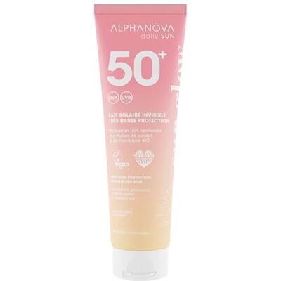 Alphanova Daily Sun Lait Solaire SPF 50+ Invisible Visage et Corps Protection UVA Renforcée 150ml Sans Traces Blanches Alphanova Daily Sun Lait Solaire SPF 50+ Invisible Visage et Corps Protection UVA Renforcée 150ml Sans Traces Blanches