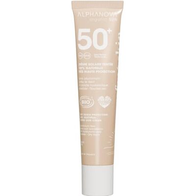 Alphanova Nude spf50 crème solaire teintée haute protection du visage bio 40 grammes Alphanova Nude spf50 crème solaire teintée haute protection du visage bio 40 grammes