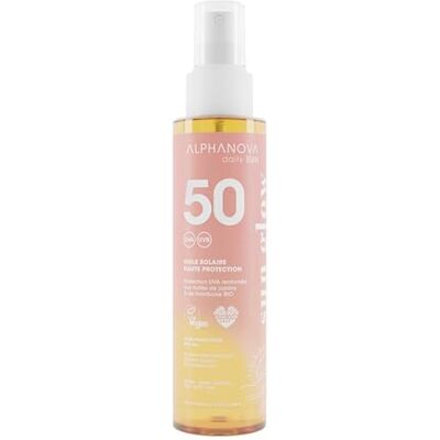 Alphanova DAILY SUN Huile Solaire SPF50 Invisible Protection UVA renforcée 125ML Waterproof Alphanova DAILY SUN Huile Solaire SPF50 Invisible Protection UVA renforcée 125ML Waterproof