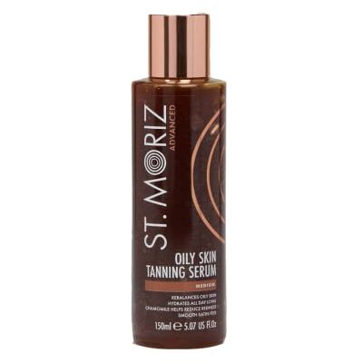 ST. MORIZ St Moriz Advanced Sérum bronzant progressif pour peaux grasses en taille moyenne Faux sérum de bronzage progressif végétalien avec acide hyaluronique Équilibre les peaux grasses et calme les ST. MORIZ St Moriz Advanced Sérum bronzant progressif pour peaux grasses en taille moyenne Faux sérum de bronzage progressif végétalien avec acide hyaluronique Équilibre les peaux grasses et calme les