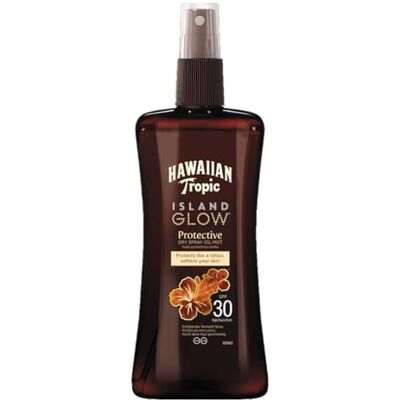 Hawaiian Tropic Island Glow Protective Huile sèche SPF 30 1 flacon de 200 ml Hawaiian Tropic Island Glow Protective Huile sèche SPF 30 1 flacon de 200 ml